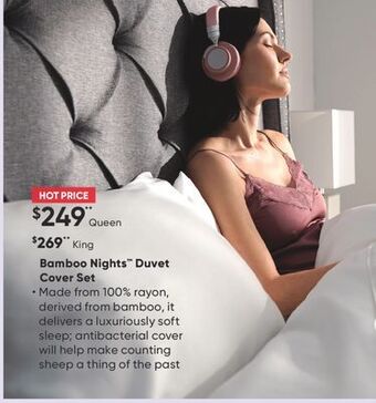 Sleep Country Bamboo nights duvet cover set offer