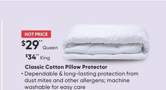 Sleep Country Classic cotton pillow protector offer