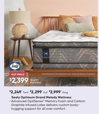 Sleep Country Sealy optimum grand melody mattress offer