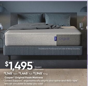 Sleep Country Casper® original foam mattress offer