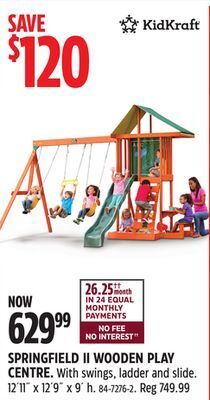 Canadian Tire Kidkraft springfield ii wooden play centre offer