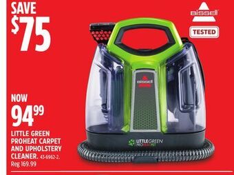 Canadian Tire Bissell little green proheat carpet and upholstery cleaner offer