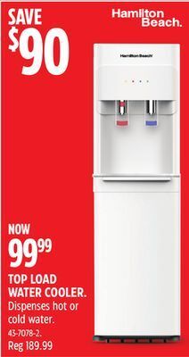 Canadian Tire Hamilton beach top load water cooler offer