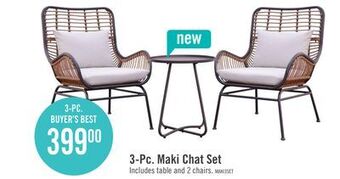 The Brick Maki 3-piece patio dining set offer