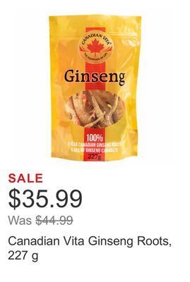 Canadian vita ginseng roots, 227 g