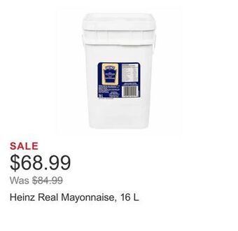 Costco Heinz real mayonnaise, 16 l offer