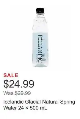 Costco Icelandic glacial natural spring water 24 × 500 ml offer