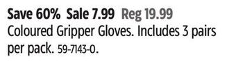 Canadian Tire Yardworks coloured gripper gloves offer