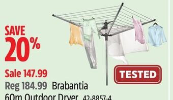 Canadian Tire Brabantia 60m outdoor dryer offer