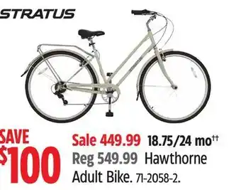 Canadian Tire Stratus hawthorne adult bike offer