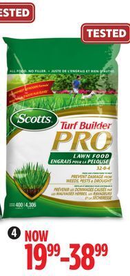 Canadian Tire Scotts turf builder pro lawn food offer