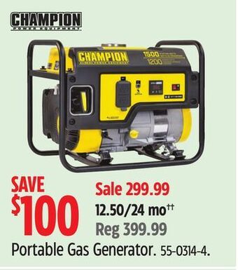 Canadian Tire Champion portable gas generator offer