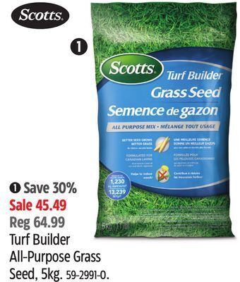 Canadian Tire Scotts turf builder all-purpose grass seed, 5kg offer