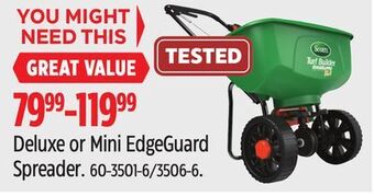 Canadian Tire Scotts deluxe or mini edgeguard spreader offer