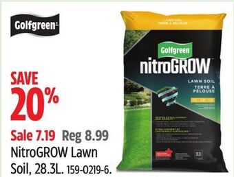 Canadian Tire Golfgreen nitrogrow lawn soil, 28.3l offer