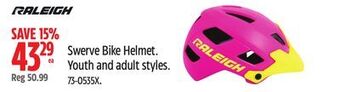 Canadian Tire Raleigh swerve bike helmet offer
