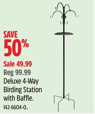 Canadian Tire Deluxe 4-way birding station with baffle offer