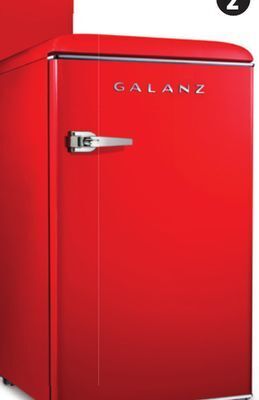 Canadian Tire Galanz 3.5 cu-ft mini red retro fridge offer
