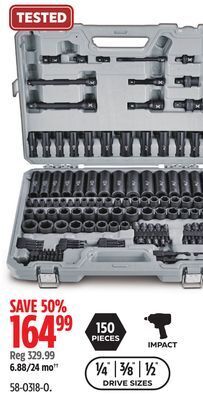 Canadian Tire Maximum impact socket set offer