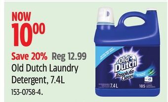 Canadian Tire Old dutch laundry detergent, 7.4l offer