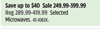 Canadian Tire Panasonic selected microwaves offer