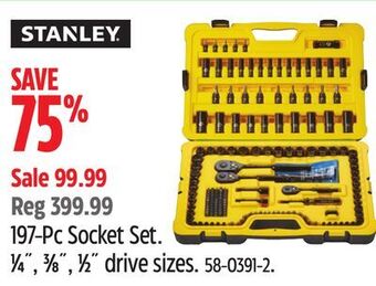 Canadian Tire Stanley 197-pc socket set offer