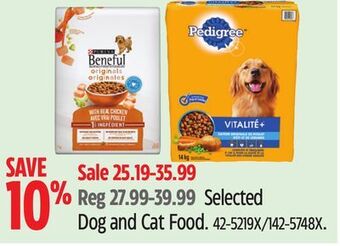 Canadian Tire Selected dog and cat food offer