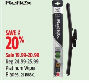 Canadian Tire Reflex platinum wiper blades offer