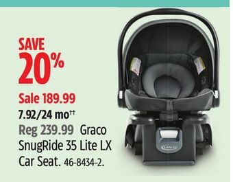 Canadian Tire Graco snugride 35 lite lx car seat offer