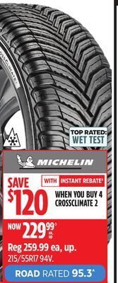 Canadian Tire Michelin crossclimate 2 tire offer