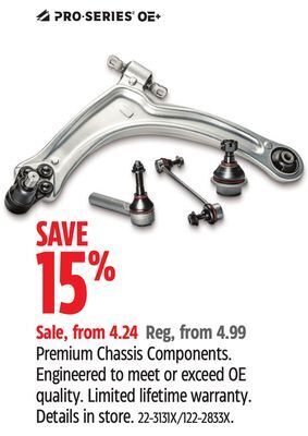 Canadian Tire Pro-series oe+ premium chassis components offer