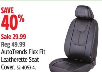 Canadian Tire Autotrends flex fit leatherette seat cover offer