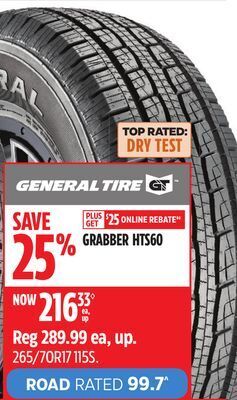Canadian Tire General tire grabber hts60 tire offer