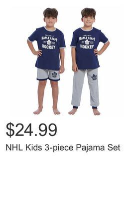 Costco Nhl kids 3-piece pajama set offer