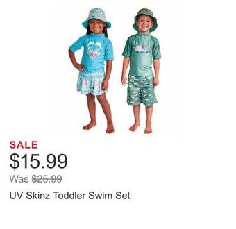 Costco Uv skinz toddler swim set offer