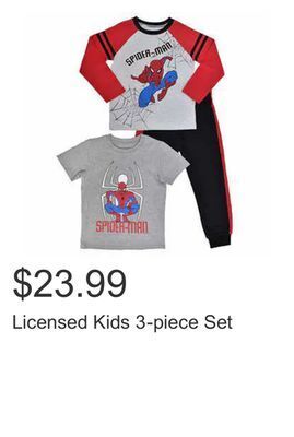Costco Licensed kids 3-piece set offer