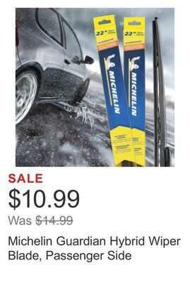 Costco Michelin guardian hybrid wiper blade, passenger side offer