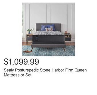 Costco Sealy posturepedic stone harbor firm queen mattress or set offer