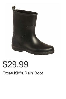 Costco Totes kid's rain boot offer