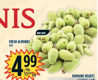 Marché Adonis Fresh almonds offer