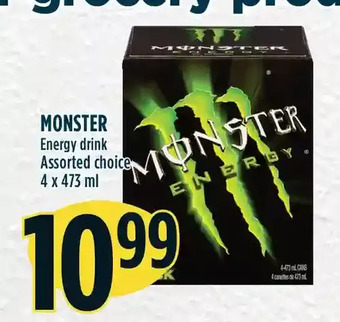 Marché Adonis Monster energy drink offer