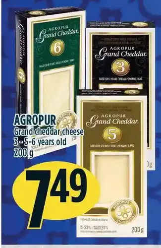 Marché Adonis Agropur grand cheddar cheese offer