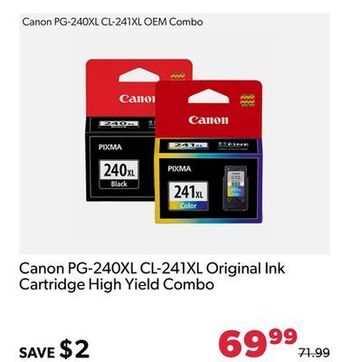 Shopper+ Canon pg-240xl cl-241xl original ink cartridge high yield combo offer