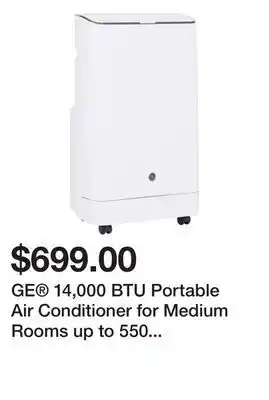 Wayfair Ge® 14,000 btu portable air conditioner for medium rooms up to 550 sq ft. (9,850 btu sacc) offer