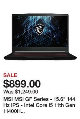 Newegg Msi gf series - 15.6 144 hz ips - intel core i5 11th gen 11400h (2.70ghz) - nvidia geforce rtx 3050 laptop gpu - 8 gb ddr4 - offer