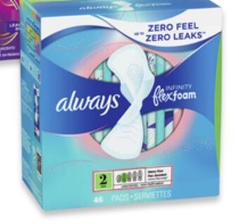 Walmart Always pads 36 - 50s offer