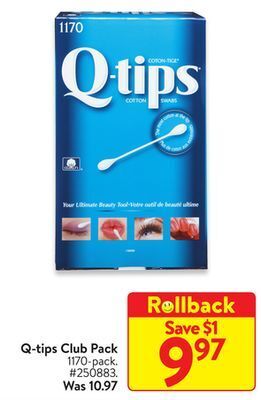 Walmart Q-tips club pack offer