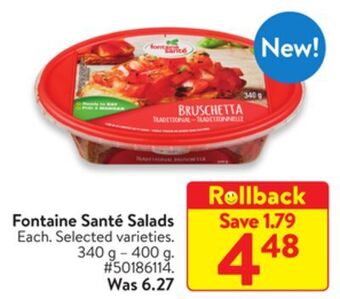 Walmart Fontaine santé salads offer