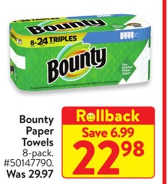 Walmart Bounty paper towels offer