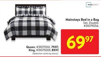 Walmart Mainstays bed in a bag offer